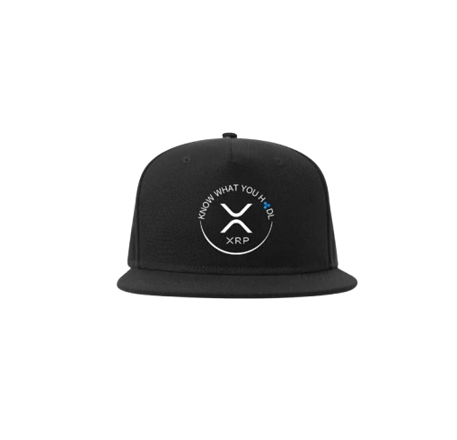XRP-lippis musta - tyylikäs ja minimalistinen design - Know What You HODL